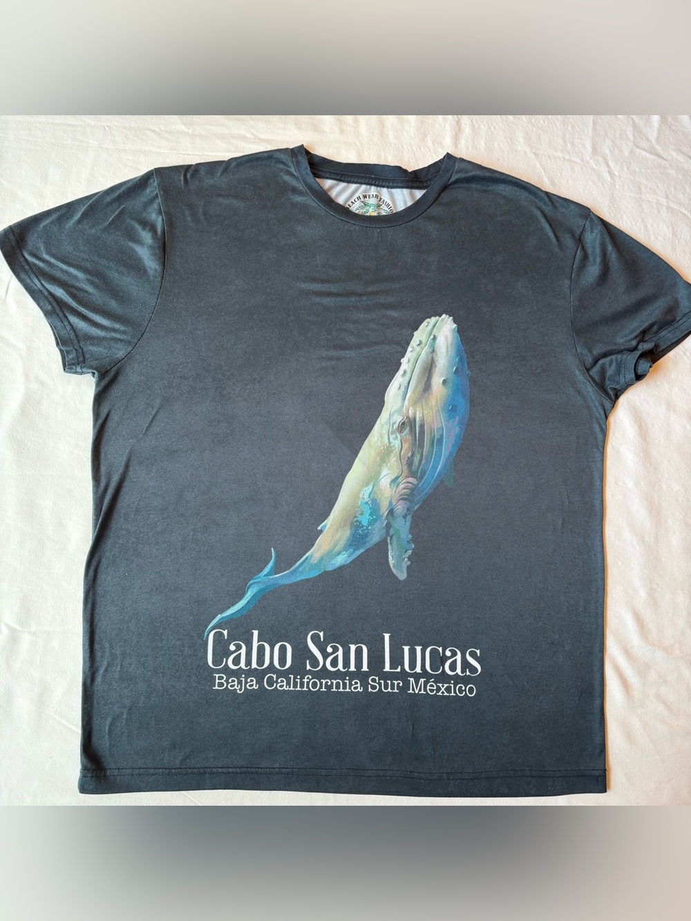 Beach Wear Fashion T-Shirt Vibrant Water Color Humpback Whale Graphic